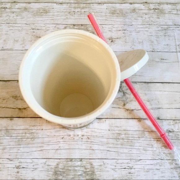 Kate Spade Insulated Tumbler with Pink Straw - Picture 5 of 6